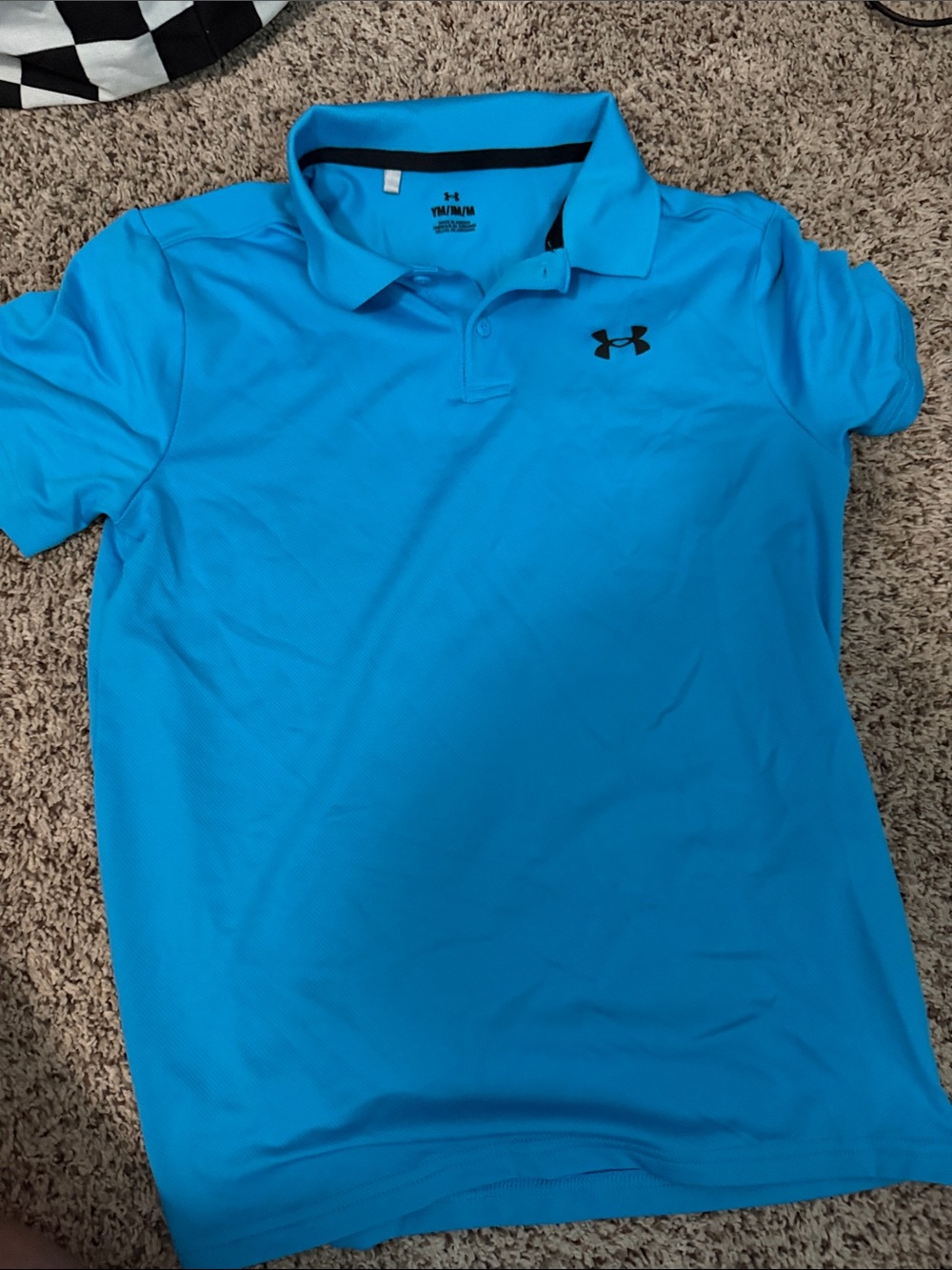 Under Armour Men’s Bright Blue Polo with Black Logo